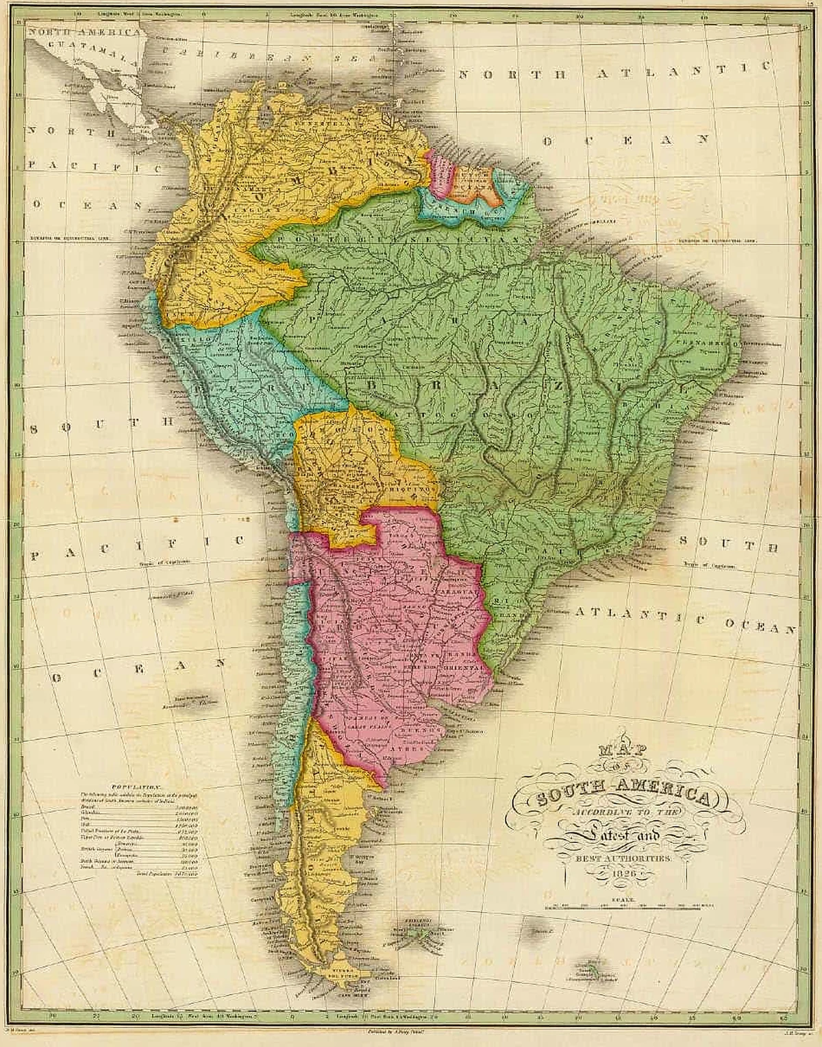 América del Sur, 1826