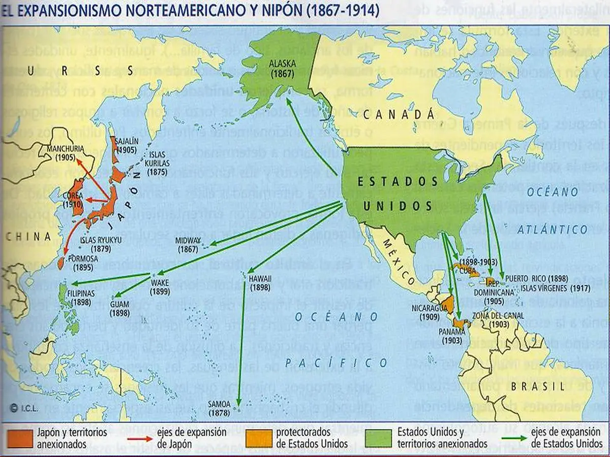 Expansión de potencias en el Pacífico y el Caribe